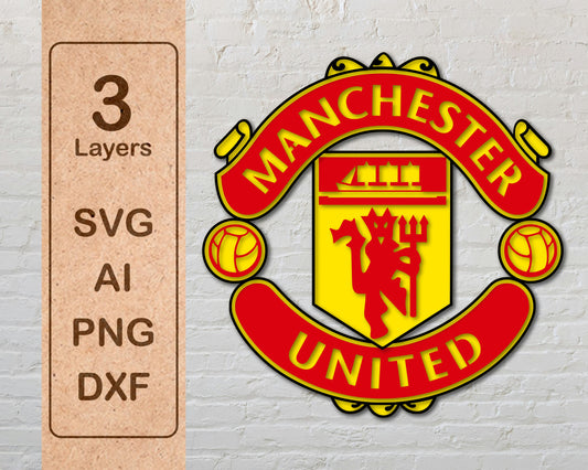 Manchester United FC Layered Laser Cut files