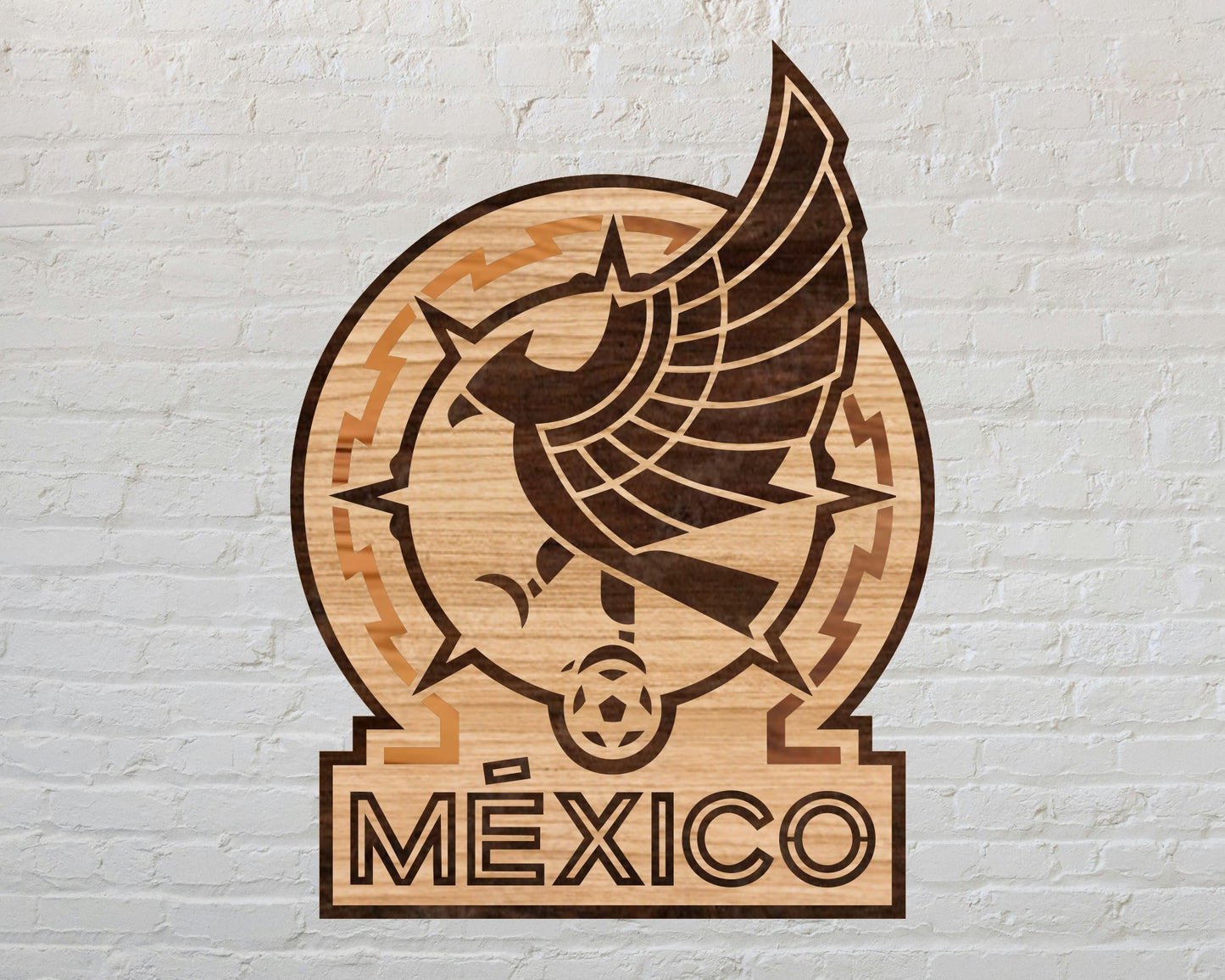 Mexico National Football Team Multi Layer Laser Cut files ai png svg dxf