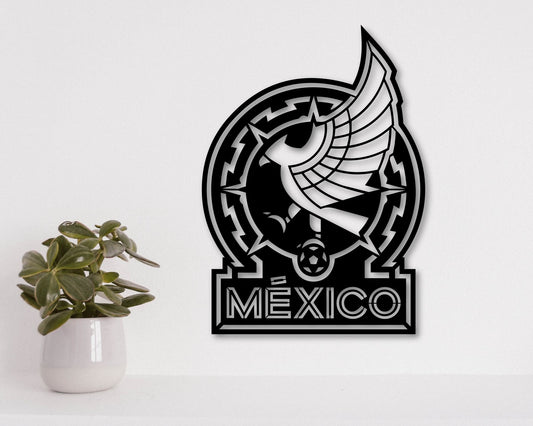 Mexico National Football Team Badge Shield Metal Laser Cut files svg dxf ai png jpg pdf eps