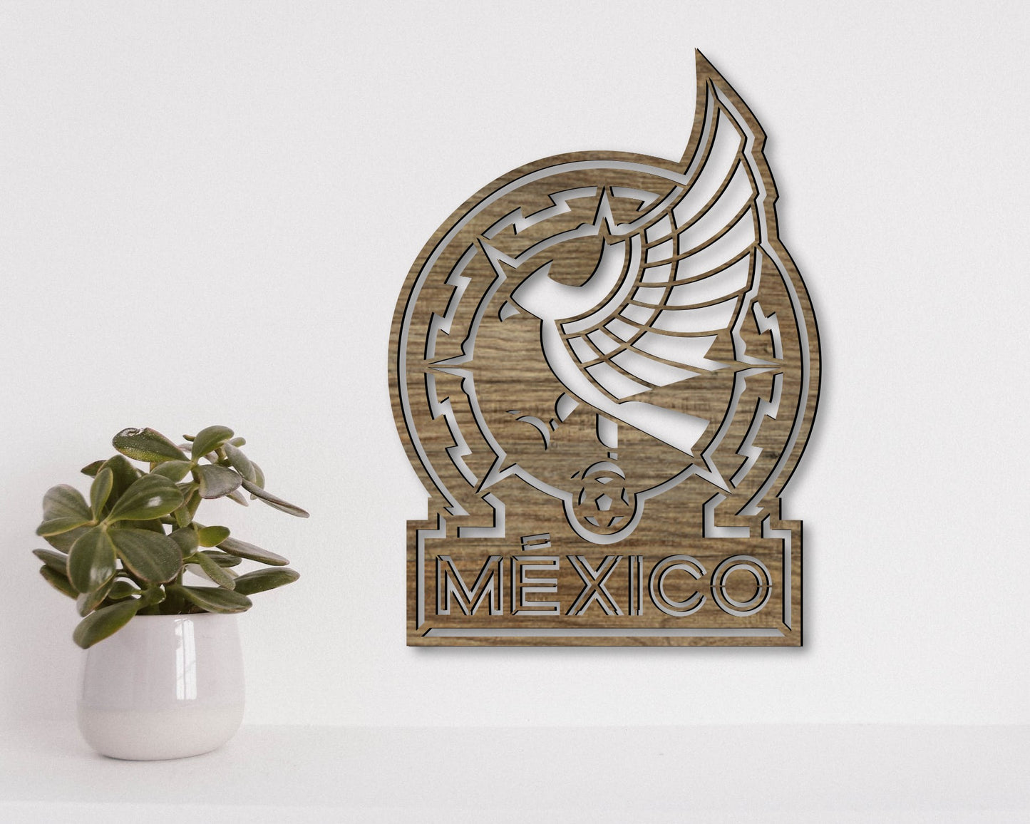 Mexico National Football Team Badge Shield Metal Laser Cut files svg dxf ai png jpg pdf eps