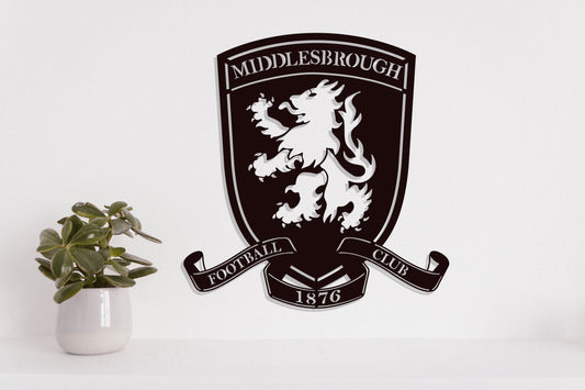 Middlesbrough FC Badge Shield Metal Laser Cut files svg dxg jpg png pdf ai eps