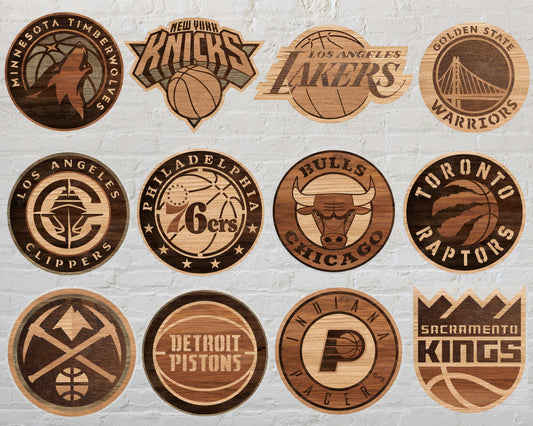 Bundle National Basketball Association NBA teams Multi Layered Laser Cut files svg dxf ai png