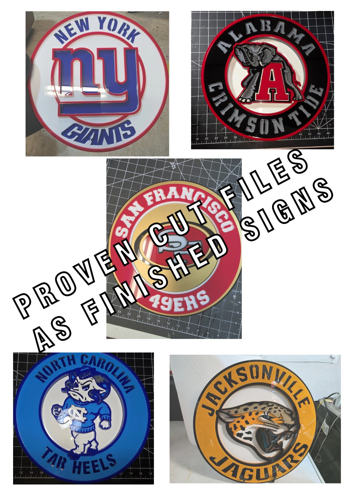 Bundle NCAA Football 26 teams Multi Layered Laser Cut files svg dxf ai png
