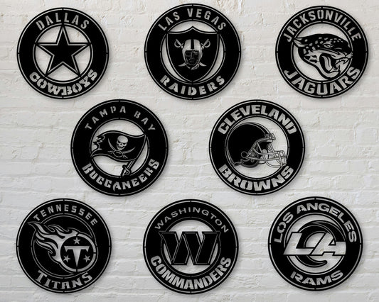 Bundle National Football League NFL Teams Badge Shield Single Layer Laser Cut files svg dxf ai eps png jpg pdf (3)
