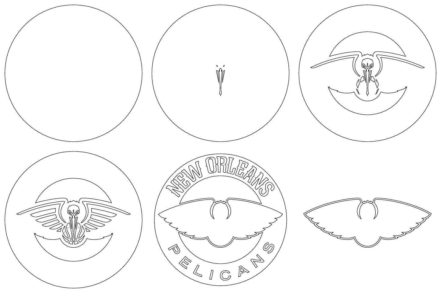 New Orleans Pelicans NBA Teams Design Logo Multi Layer Laser Cut files svg dxf ai png