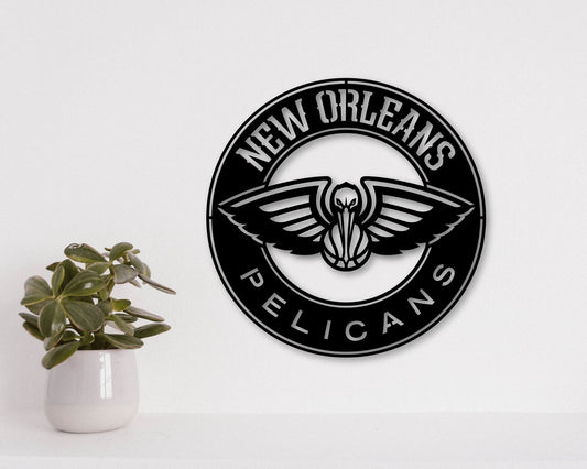 New Orleans Pelicans NBA Teams Designed Logo Badge Shield Metal Laser Cut files svg dxf ai png jpg pdf eps