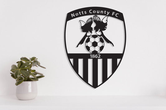 Notts County FC Badge Shield Metal Laser Cut files svg dxg jpg png pdf ai eps