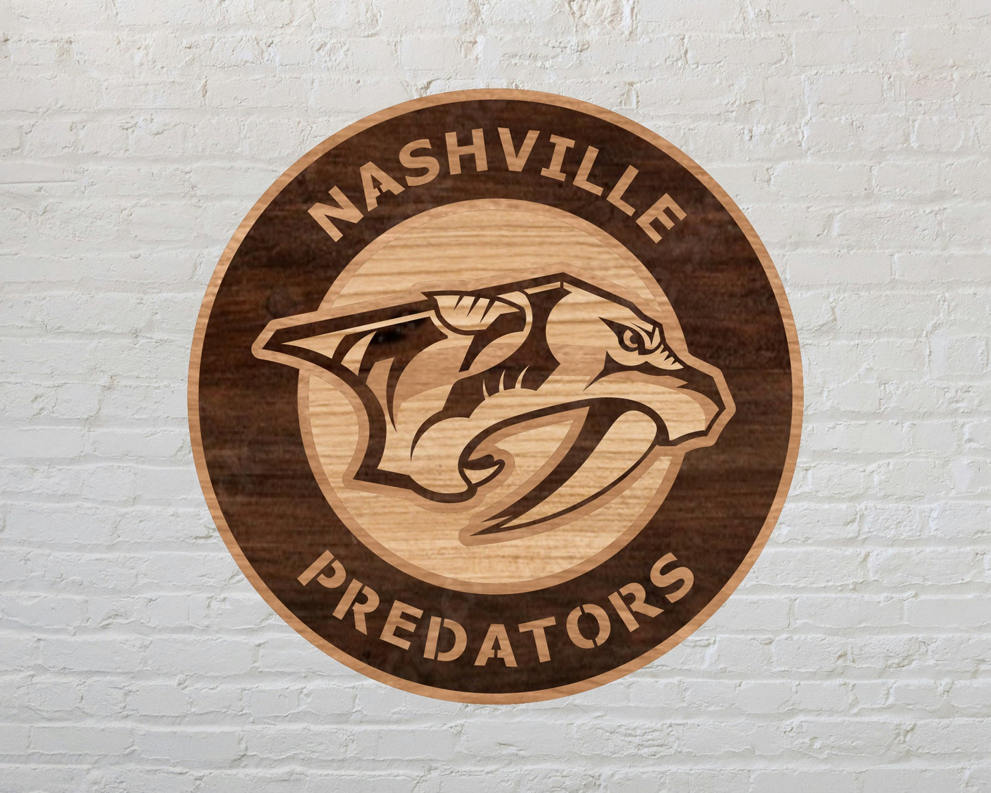 Nashville Predators NHL Teams Designed Logo Multi Layer Laser Cut files svg dxf ai png