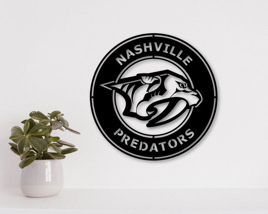 Nashville Predators NHL Teams Designed Logo Badge Shield Metal Laser Cut files svg dxf ai png jpg pdf eps