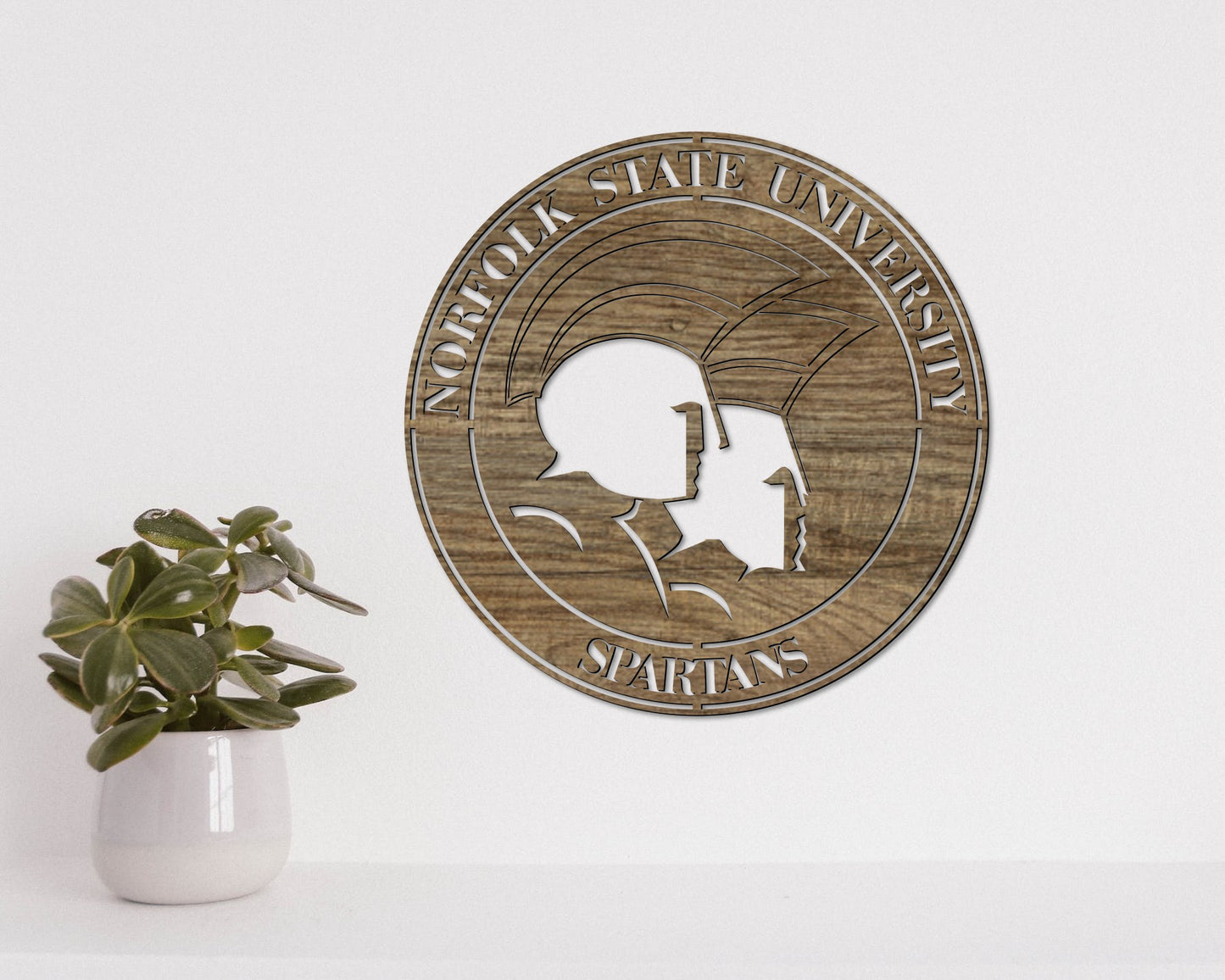Norfolk State University Spartans Badge Shield Laser Cut file svg dxf ai eps png jpg pdf