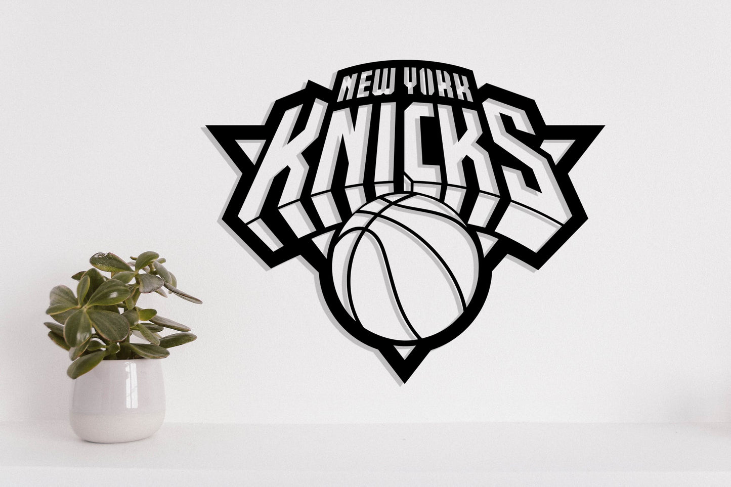 New York Knicks Badge Shield Metal Laser Cut files svg dxf ai png jpg pdf eps