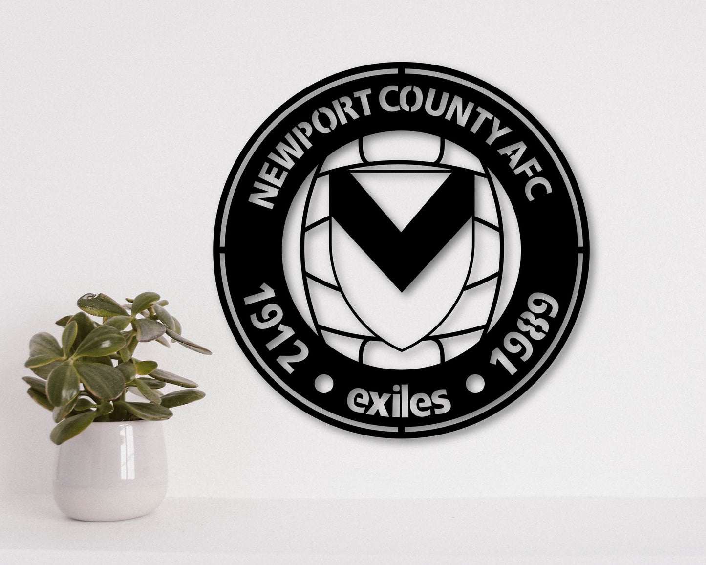 Newport County AFC Badge Shield Metal Laser Cut files svg dxg jpg png pdf ai eps