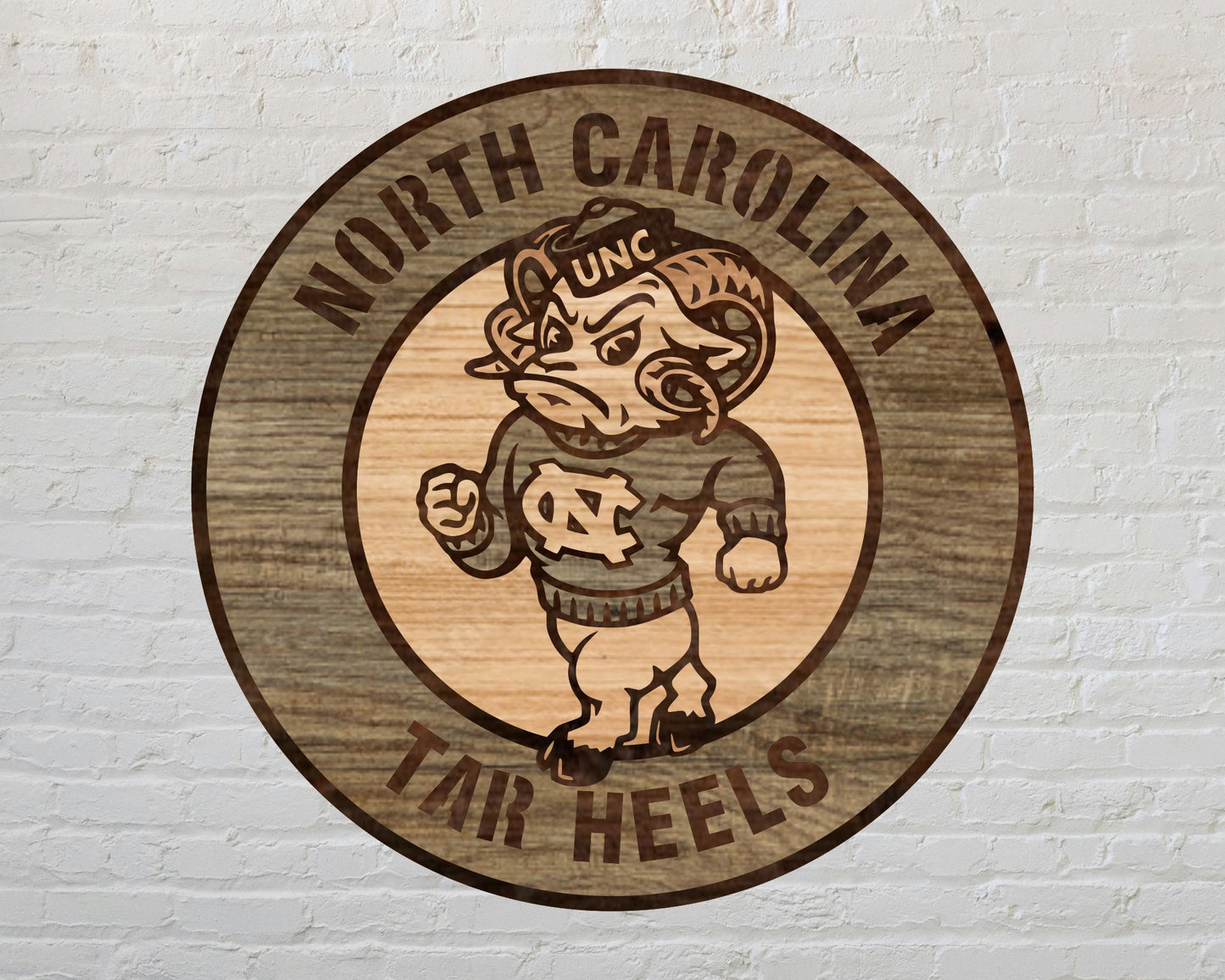 North Carolina Tar Heels Football Team Design Logo Multilayer Laser Cut files svg dxf ai png