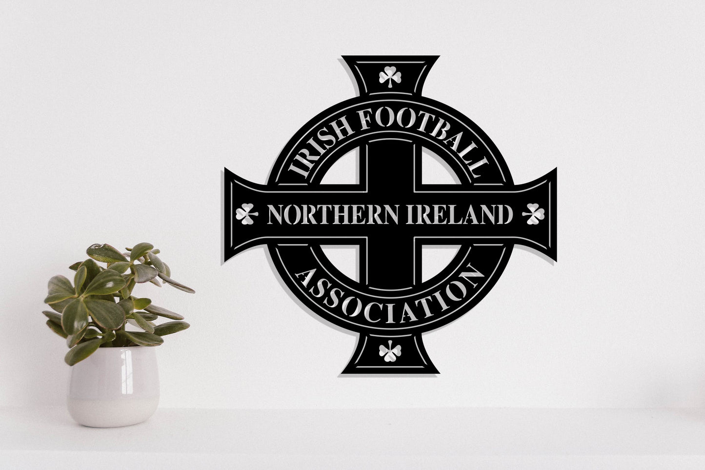 Northern Ireland National Football Team Badge Shield Metal Laser Cut files svg dxg jpg png pdf ai eps