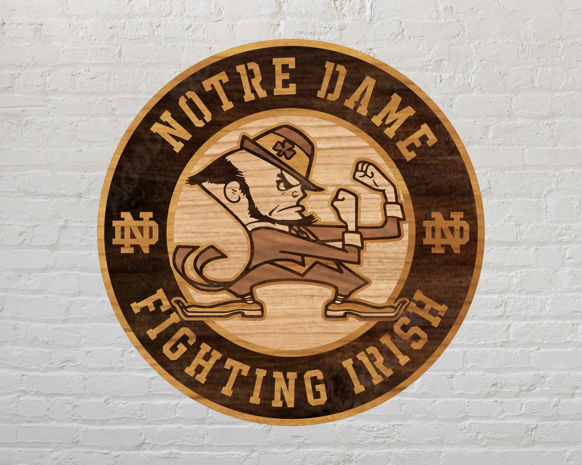 Notre Dame Fighting Irish NCAA Football Team Design Logo Multilayer Laser Cut files svg dxf ai png