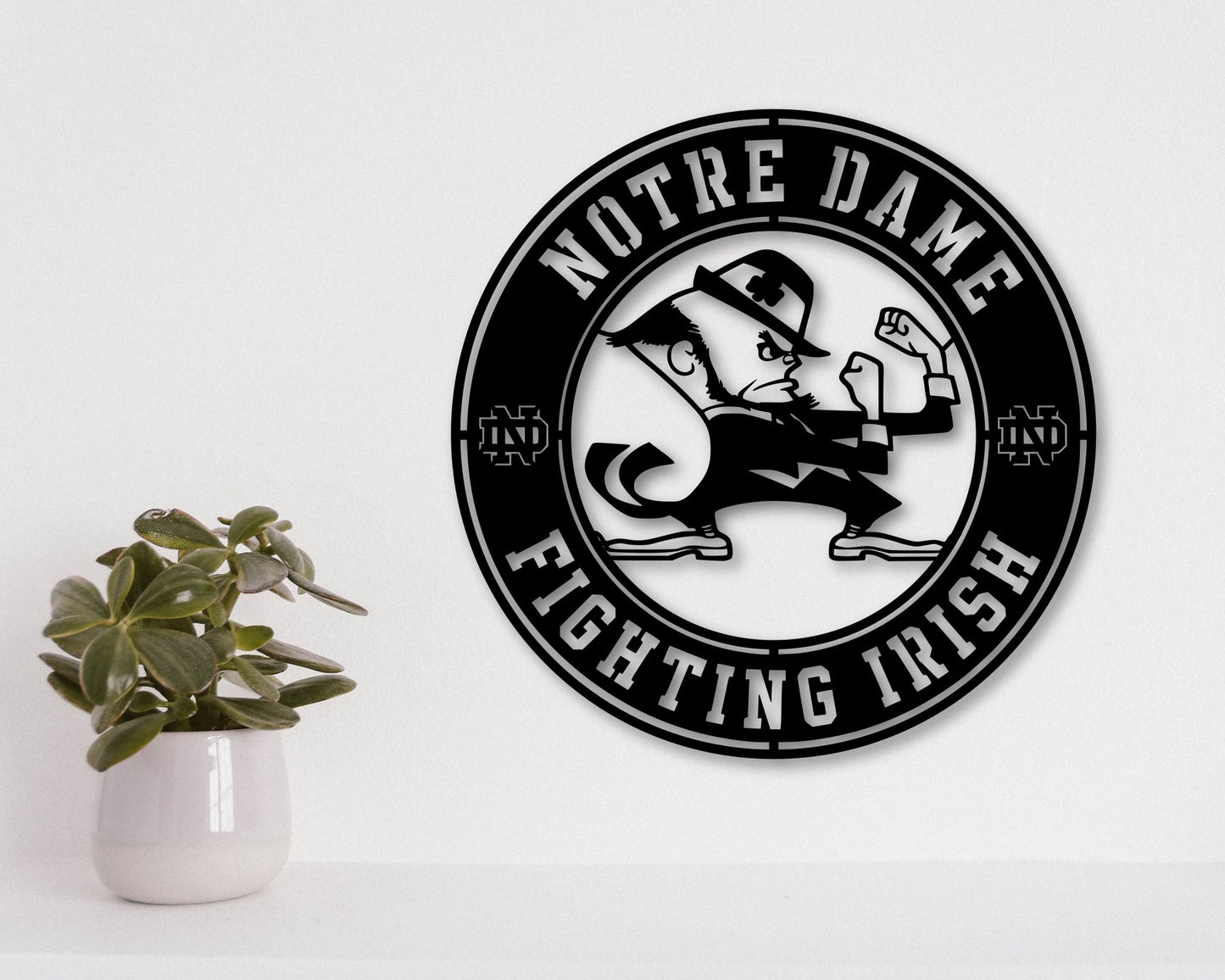 Notre Dame Fighting Irish NCCA Football Team Badge Shield Laser Cut files svg dxf ai eps png jpg pdf