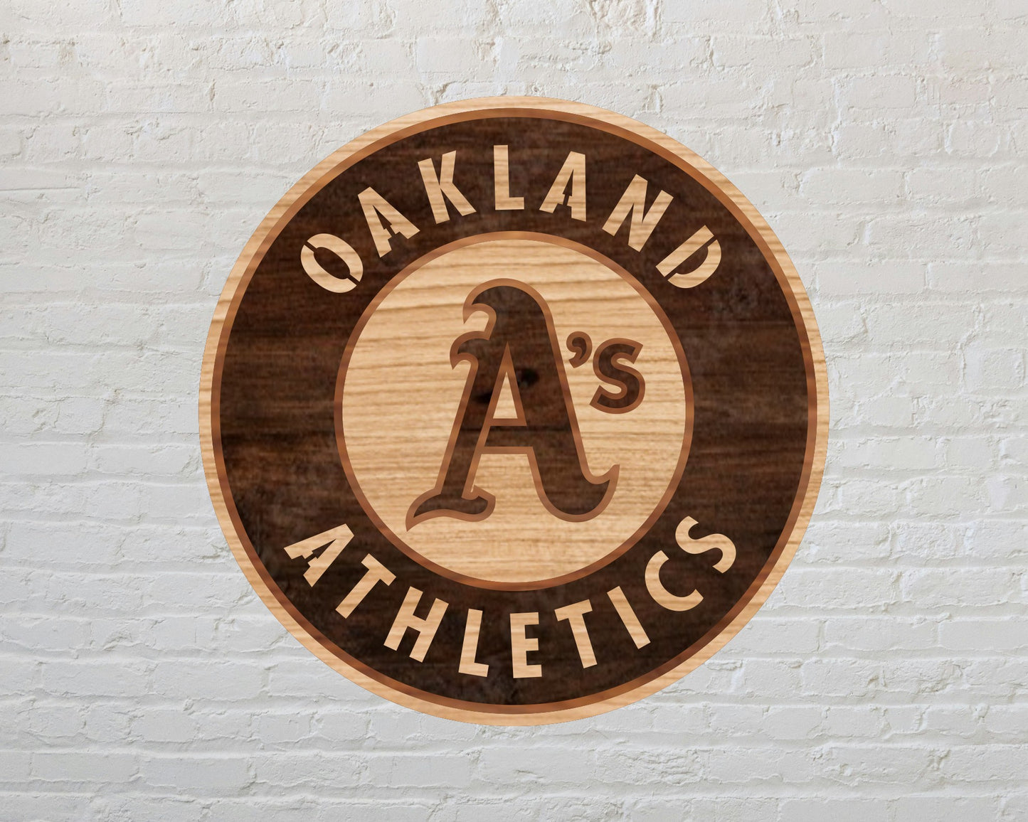 Oakland Athletics Designed Logo Multi Layer Laser Cut files svg dxf ai png