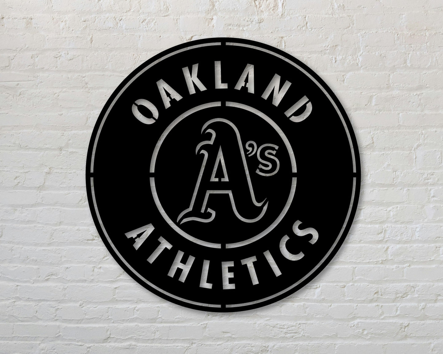 Oakland Athletics Badge Shield Laser Cut files svg dxf ai png jpg pdf eps