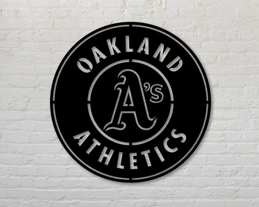 Oakland Athletics Badge Shield Laser Cut files svg dxf ai png jpg pdf eps