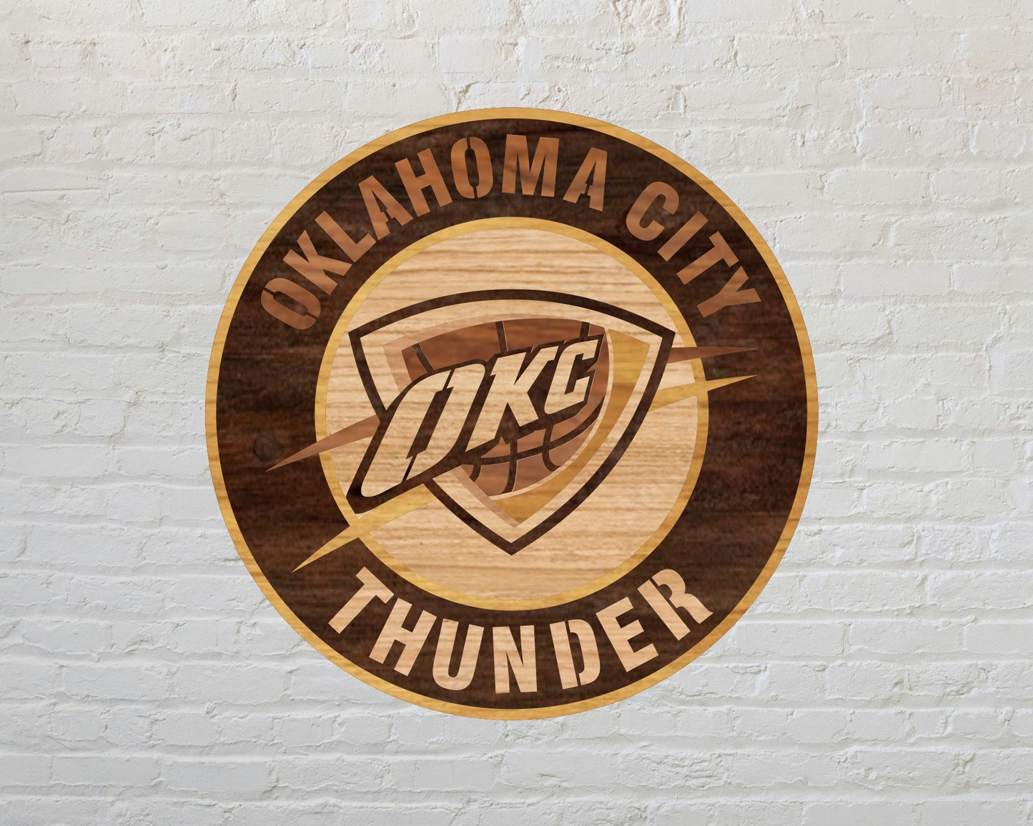 Oklahoma City Thunder NBA Teams Design Logo Multi Layer Laser Cut files svg dxf ai png