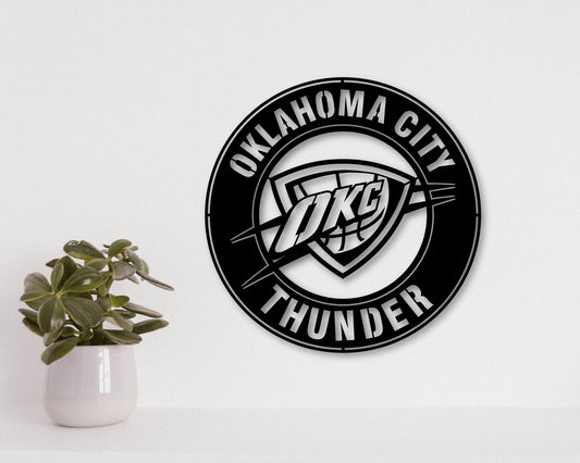 Oklahoma City Thunder NBA Teams Designed Logo Badge Shield Metal Laser Cut files svg dxf ai png jpg pdf eps