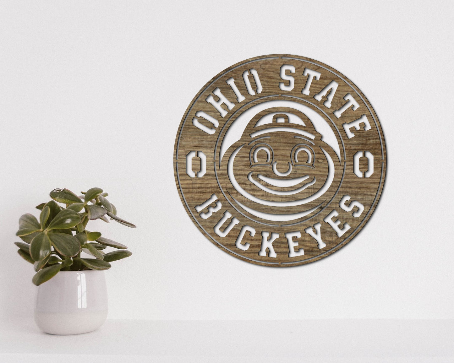 Ohio State Buckeyes NCCA Football Team Badge Shield Laser Cut files svg dxf ai eps png jpg pdf