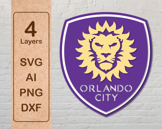 Orlando City SC Layered Laser Cut files