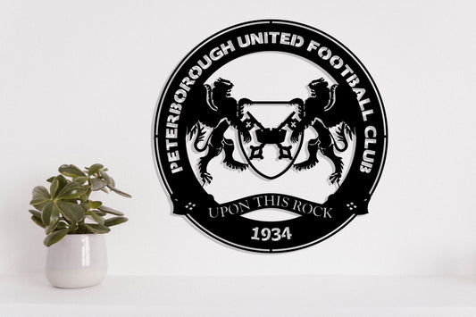Peterborough United FC Badge Shield Metal Laser Cut files svg dxg jpg png pdf ai eps