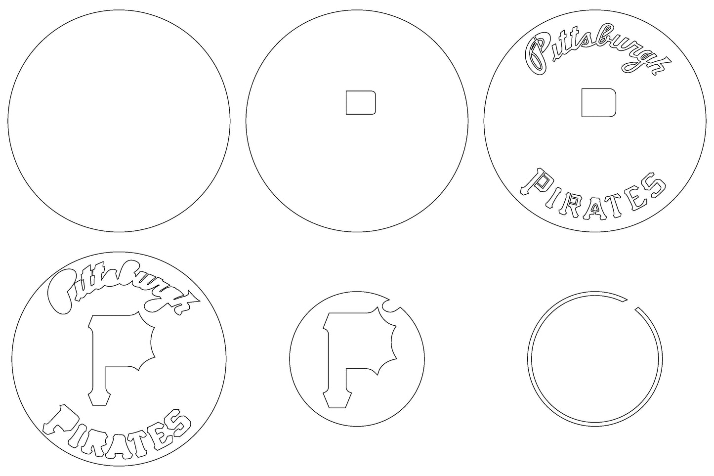 Pittsburgh Pirates MLB Teams Designed Logo Multi Layer Laser Cut files svg dxf ai png