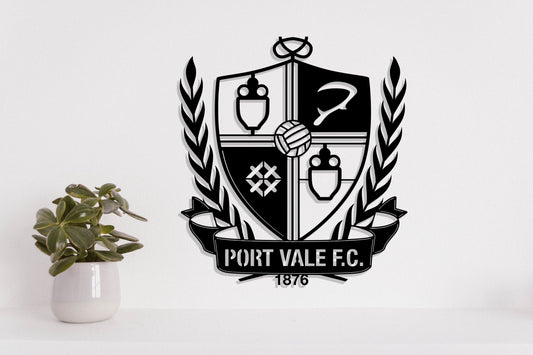 Port Vale FC Badge Shield Metal Laser Cut files svg dxf ai png jpg pdf eps
