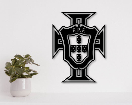 Portugal National Football Team Badge Shield Metal Laser Cut files svg dxf ai png jpg pdf eps