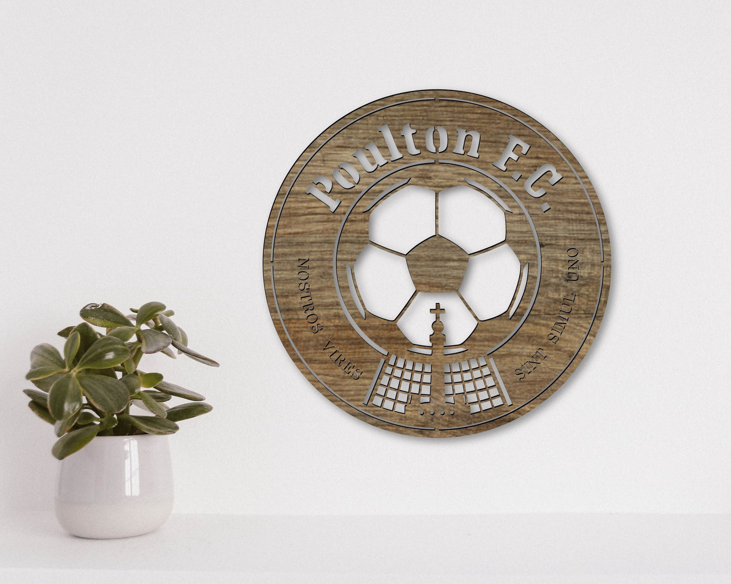 Poulton FC Designed Logo Badge Shield Metal Laser Cut files svg dxf ai png jpg pdf eps