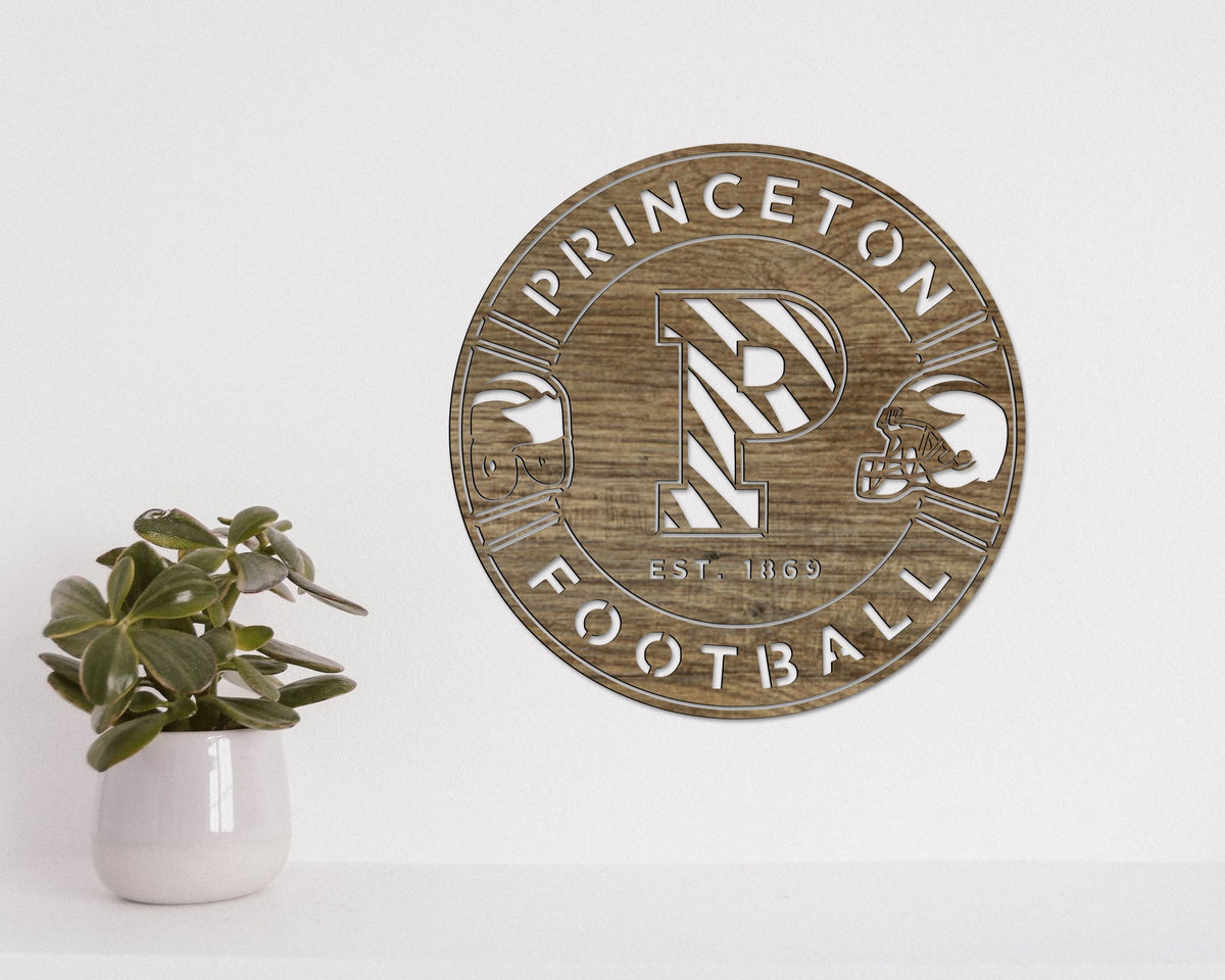 Princeton Football NCAA Football Team Badge Shield Laser Cut files svg dxf ai eps png jpg pdf
