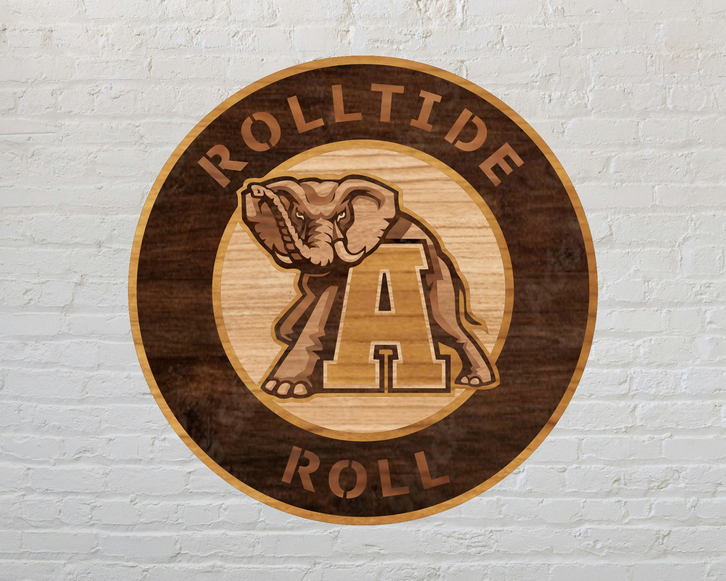 Rolltide Roll Football Team Design Logo Multilayer Laser Cut files svg dxf ai png