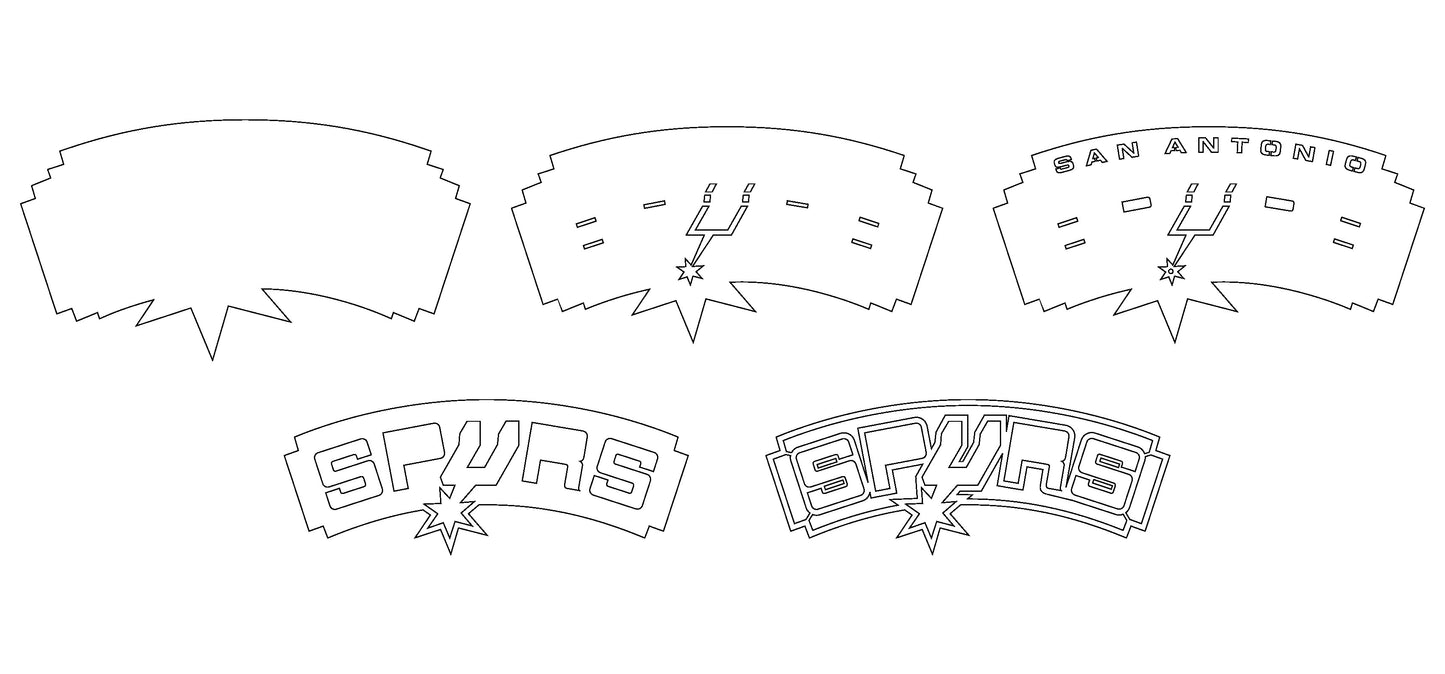 San Antonio Spurs NBA Teams Design Logo Multi Layer Laser Cut files svg dxf ai png