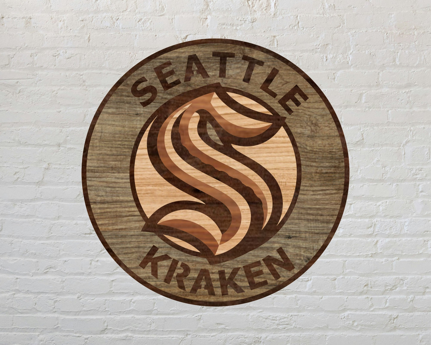 Seattle Kraken NHL Teams Designed Logo Multi Layer Laser Cut files svg dxf ai png