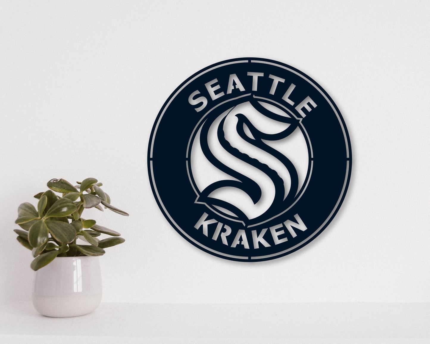 Seattle Kraken NHL Teams Designed Logo Badge Shield Metal Laser Cut files svg dxf ai png jpg pdf eps
