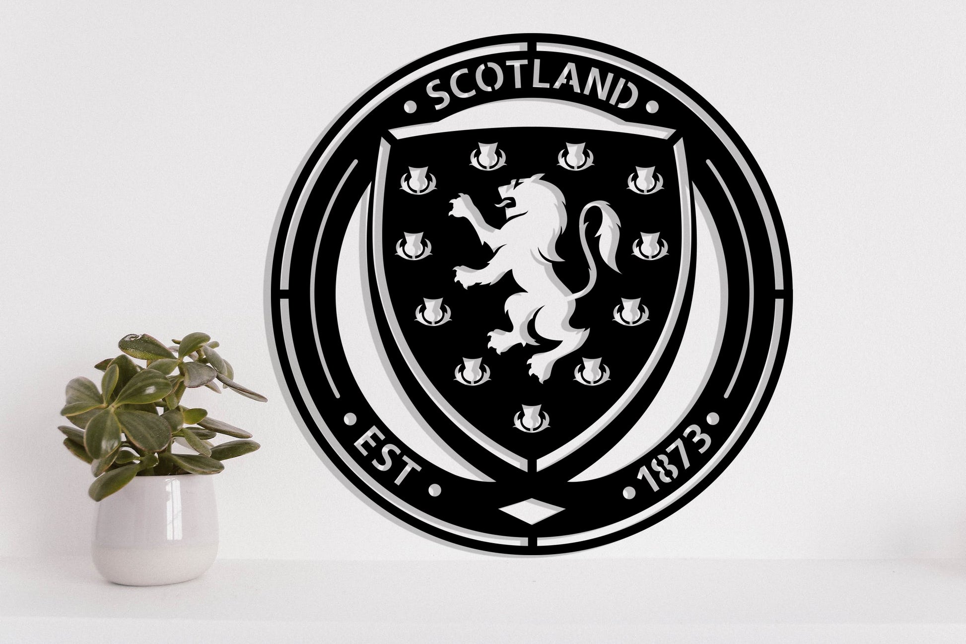 Scotland National Team Football Team Badge Shield Metal Laser Cut File scotland-national-team-football-team-badge-shield-metal-laser-cut-file