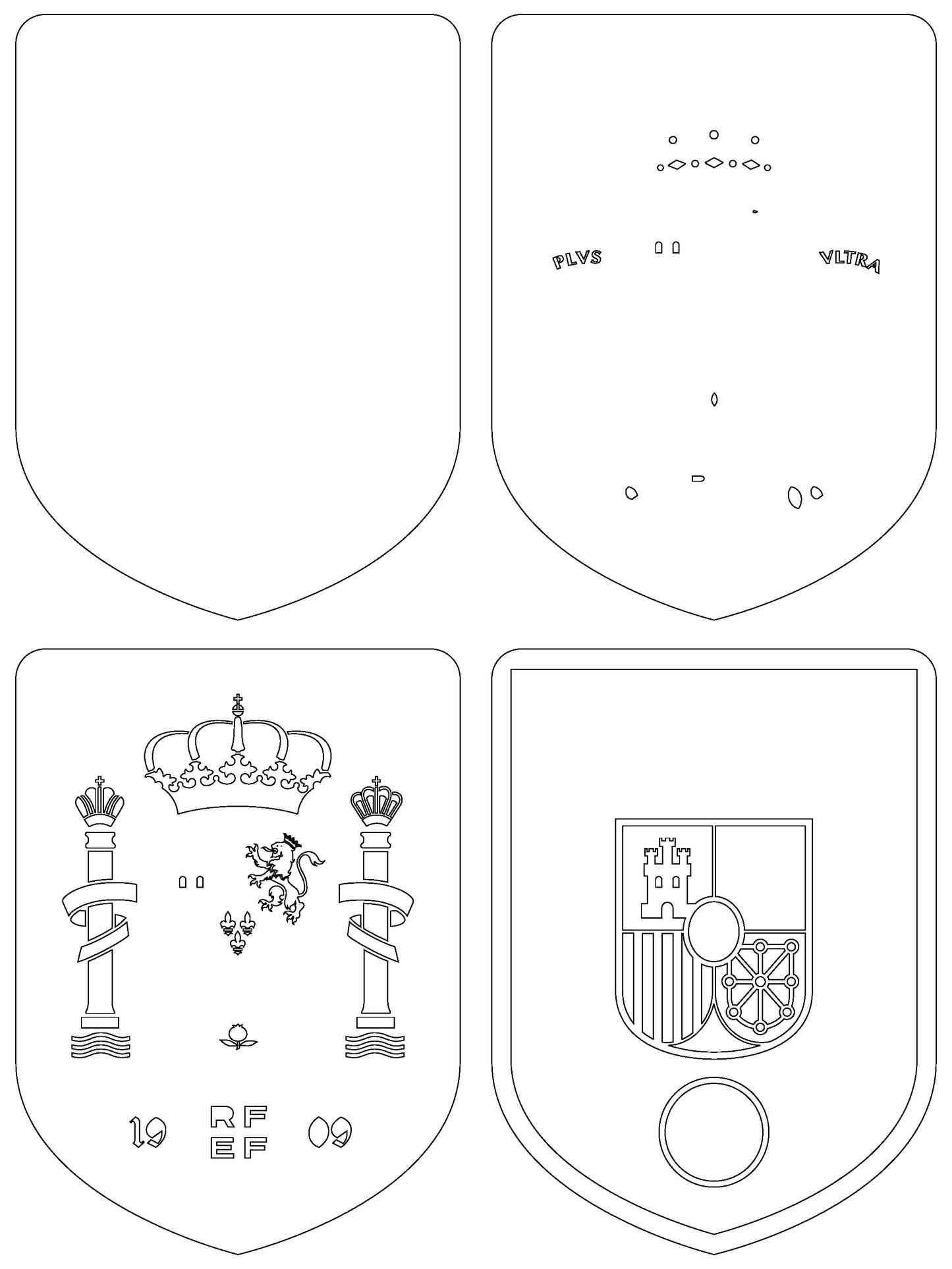 Spain National Football Team Badge Shield Metal Laser Cut files svg dxf ai png jpg pdf eps