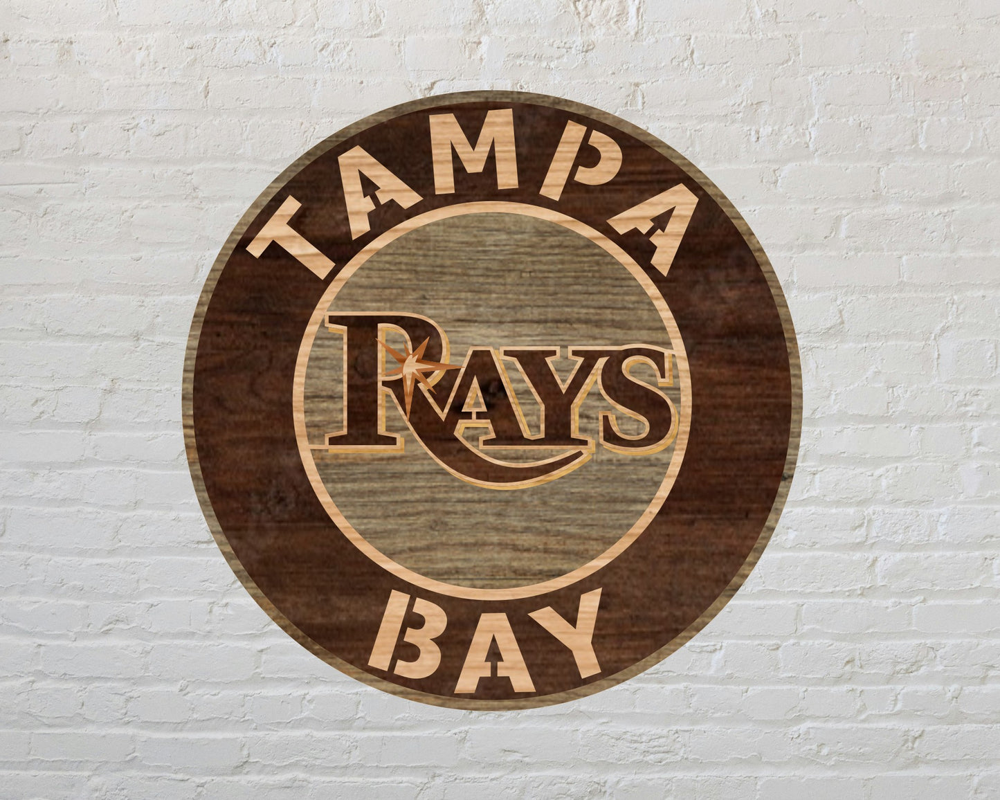 Tampa Bay Rays MLB Teams Designed Logo Multi Layer Laser Cut files svg dxf ai png