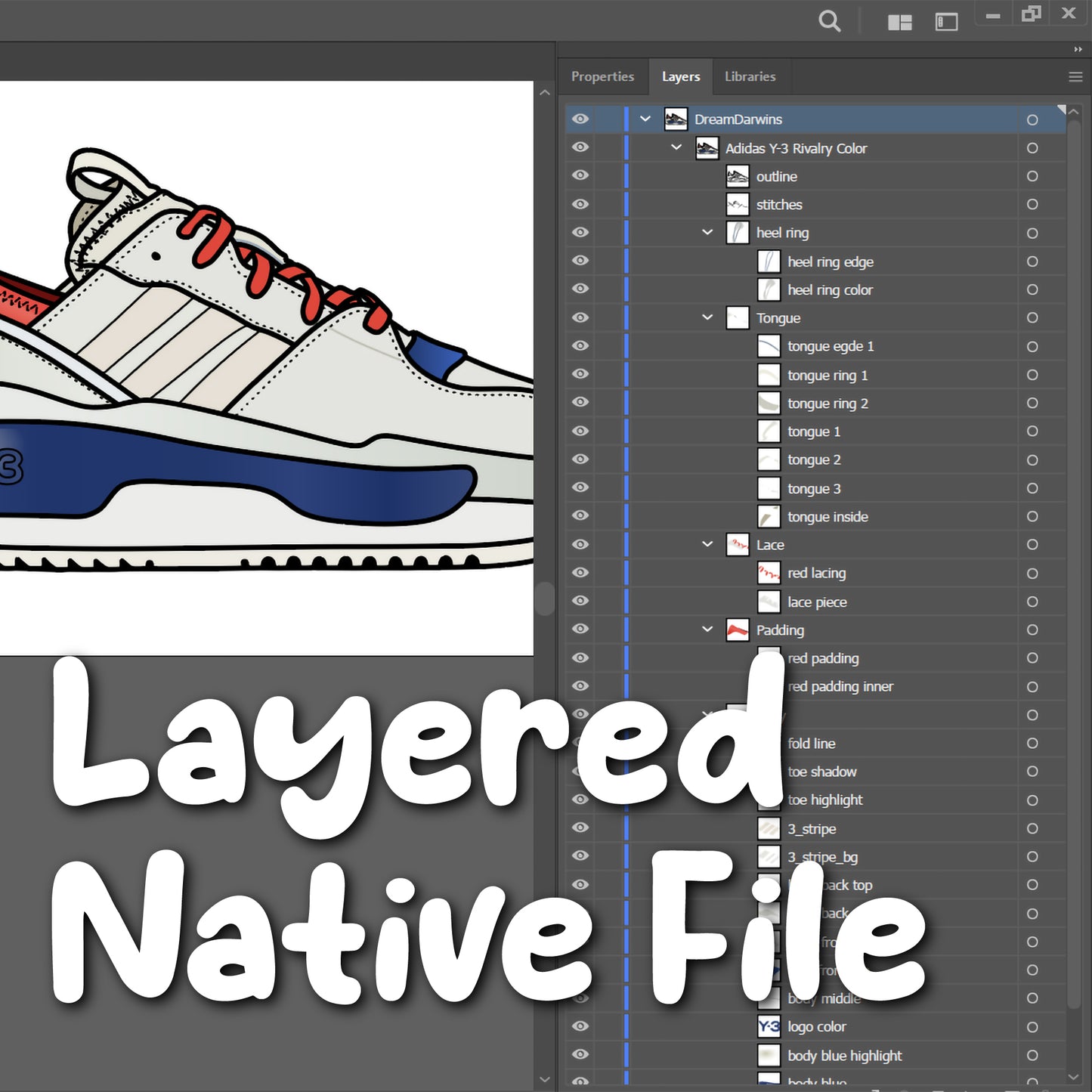 Adidas Y-3 Rivalry. 4 variations (color, silhouette, outline, Black & White). SVG, DXF, EPS, AI, PDF, PNG, JPG files