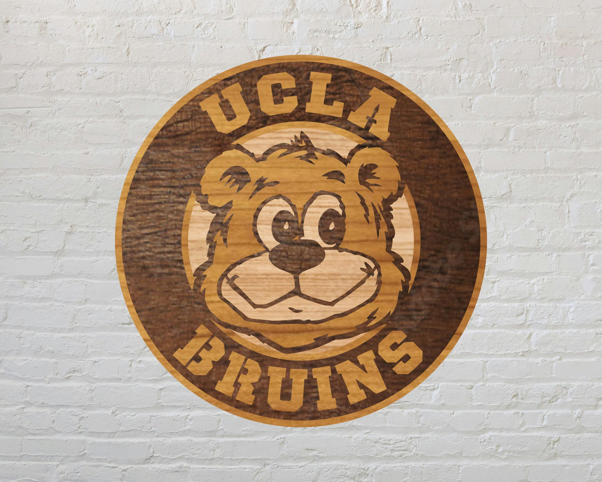 UCLA Bruins NCAA Football Team Design Logo Multilayer Laser Cut files svg dxf ai png