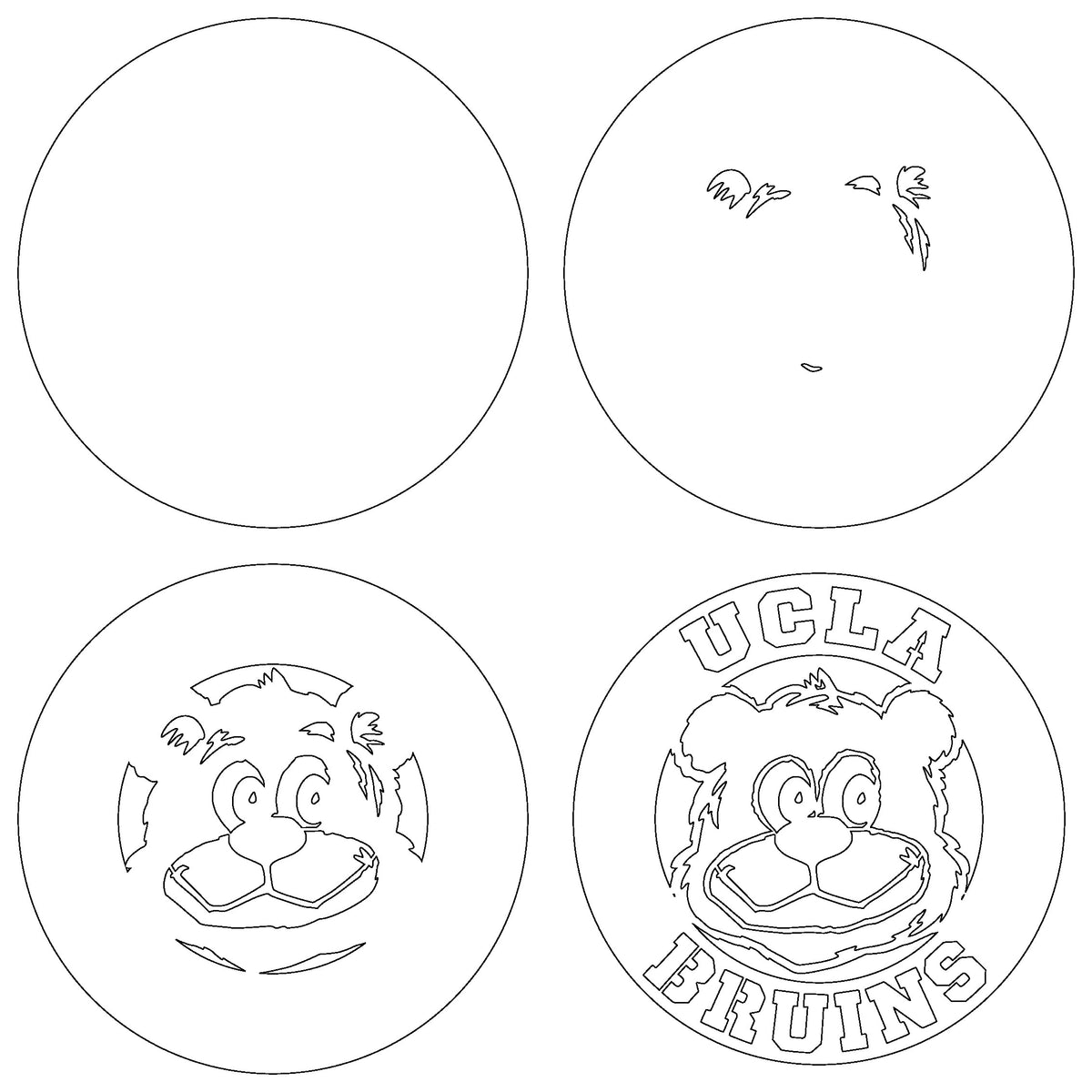 UCLA Bruins NCAA Football Team Design Logo Multilayer Laser Cut files svg dxf ai png