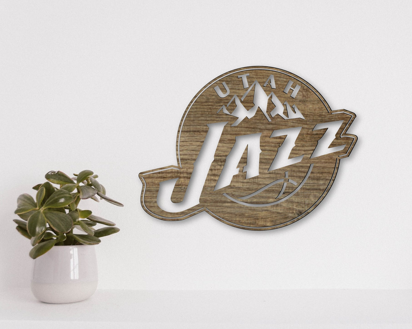 Utah Jazz NBA Teams Designed Logo Badge Shield Metal Laser Cut files svg dxf ai png jpg pdf eps