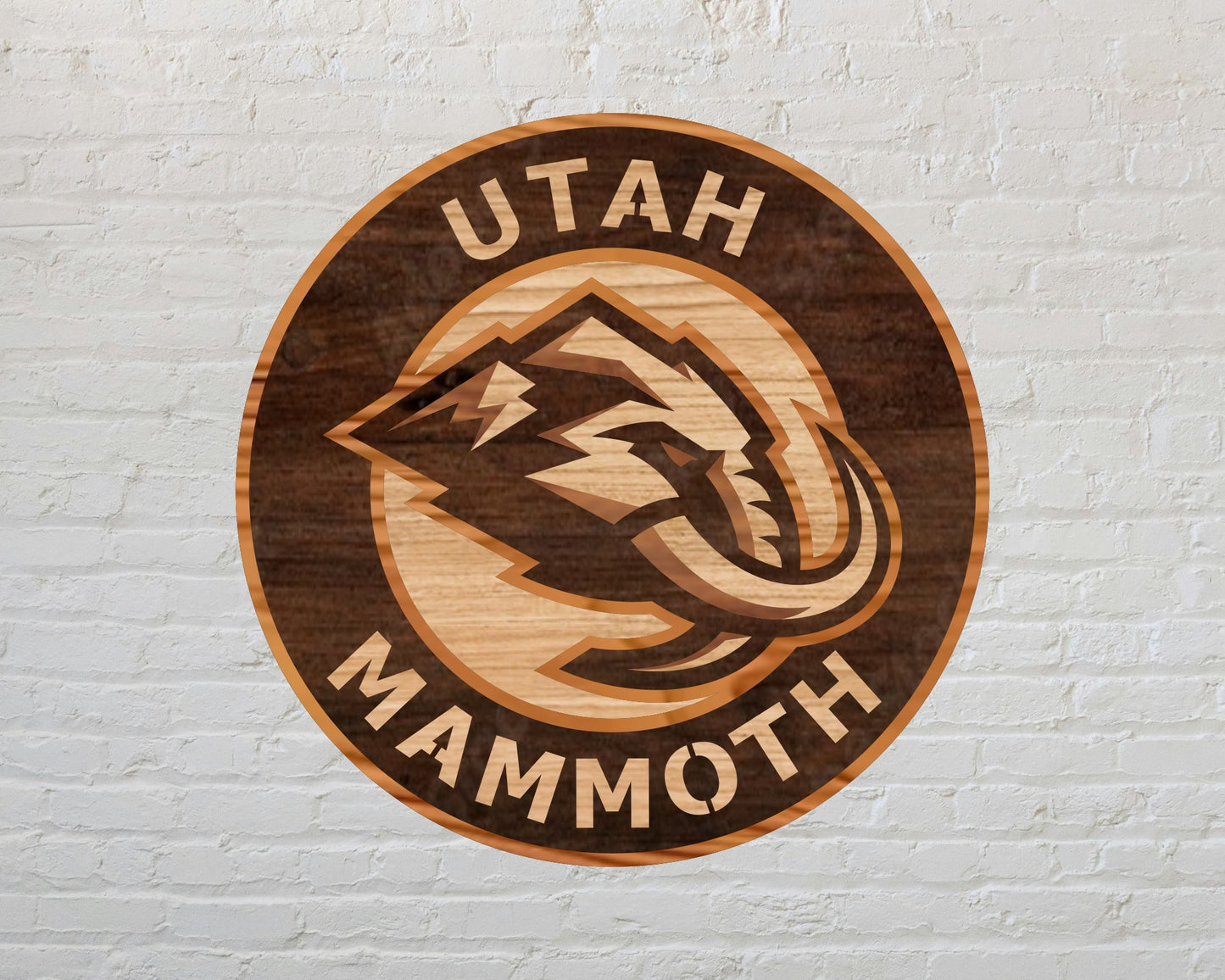 Utah Mammoth NHL Teams Designed Logo Multi Layer Laser Cut files svg dxf ai png