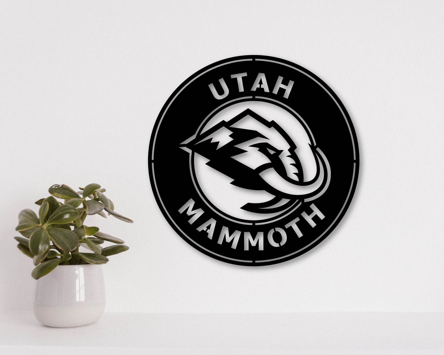 Utah Mammoth NHL Teams Designed Logo Badge Shield Metal Laser Cut files svg dxf ai png jpg pdf eps