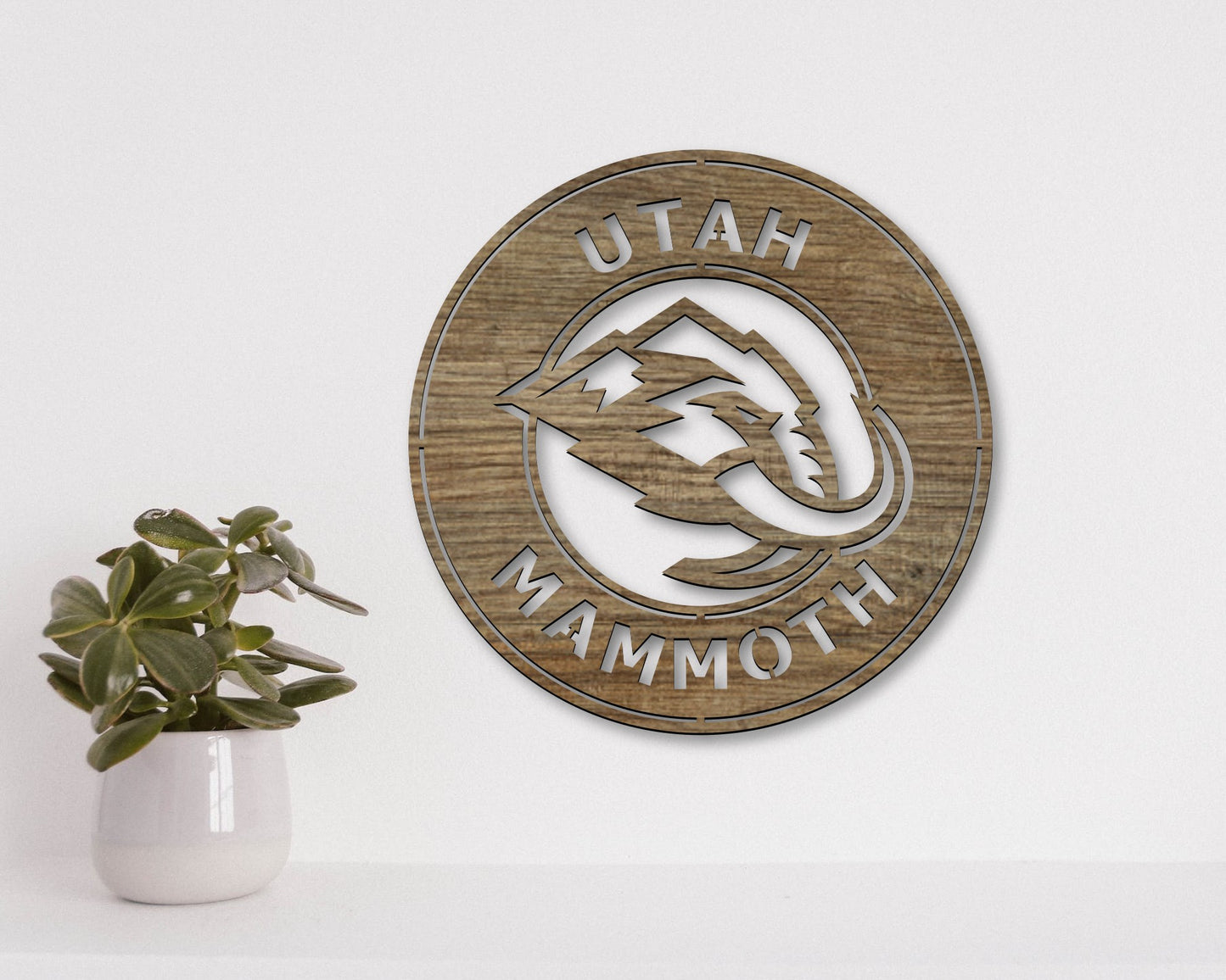 Utah Mammoth NHL Teams Designed Logo Badge Shield Metal Laser Cut files svg dxf ai png jpg pdf eps