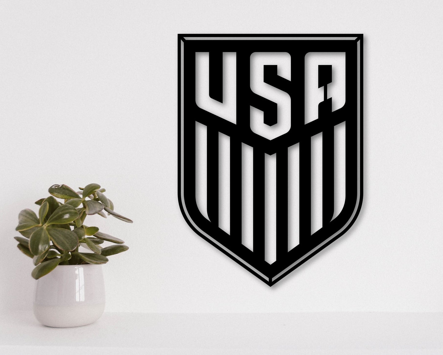 USA National Football Soccer Team Badge Shield Metal Laser Cut files svg dxf ai png jpg pdf eps