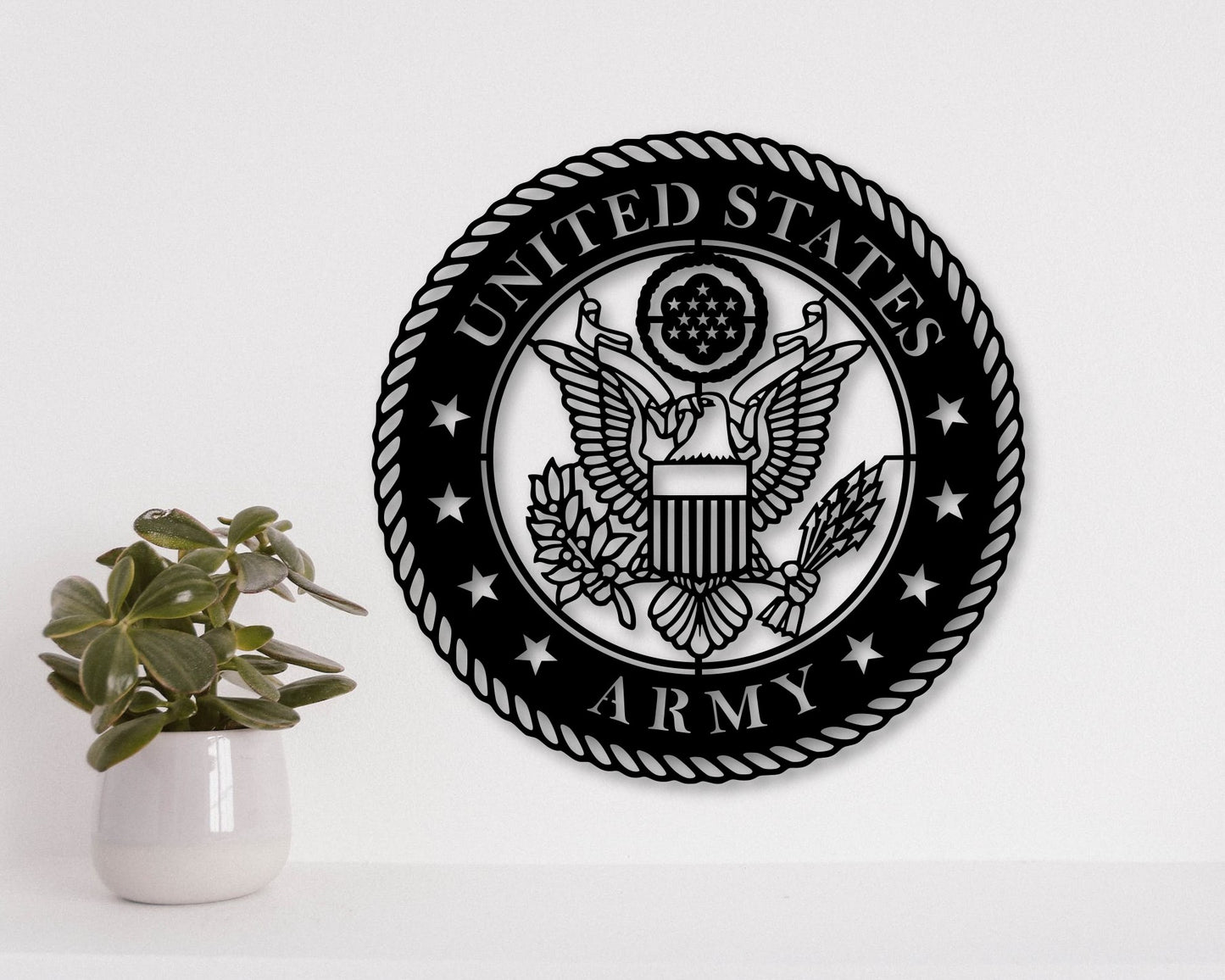United States Army Badge Shield Metal Laser Cut files svg dxg jpg png pdf ai eps