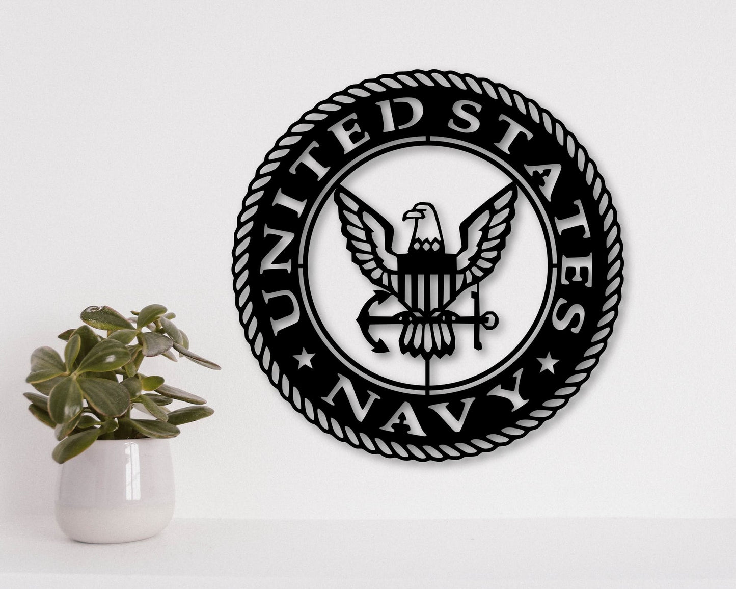 United States Navy Badge Shield Metal Laser Cut files svg dxg jpg png pdf ai eps